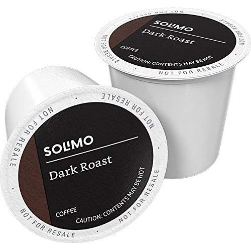  Amazon Brand - 100 Ct. Solimo Dark Roast Coffee Pods, Compatible with Keurig 2.0 K-Cup Brewers