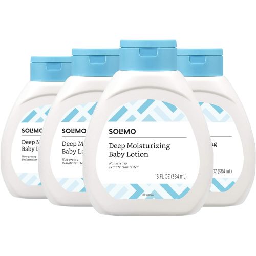  Amazon Brand - Solimo Deep Moisturizing Baby Lotion, 13 Fluid Ounce (Pack of 4)