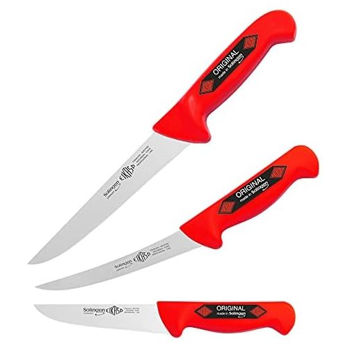  [아마존베스트]Solingen 3 Piece Red Butcher Knife Butcher Knife Boning Knife Butcher Knife