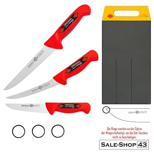  [아마존베스트]Solingen 3 Piece Red Butcher Knife Butcher Knife Boning Knife Butcher Knife