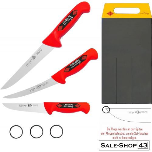  [아마존베스트]Solingen 3 Piece Red Butcher Knife Butcher Knife Boning Knife Butcher Knife