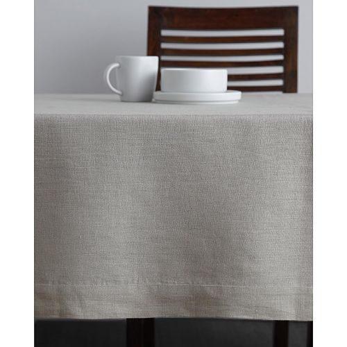  Solino Home 100% Linen Tablecloth - 60 x 144 Inch Natural, Natural Fabric, European Flax - Athena Rectangular Tablecloth for Indoor and Outdoor use
