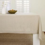 Solino Home Linen Tablecloth - 100% Pure Linen Summer Natural Tablecloth 60 x 108 Inch - Machine Washable Rectangle Tablecloth - Fete