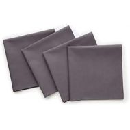 [아마존베스트]Solino Home Dru Cotton Linen Dinner Napkins  20 x 20 Inch, Grey Set of 4 Napkins, Natural Fabric  Machine Washable Handcrafted with Mitered Corners