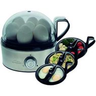Solis 977.87Egg Boiler 7Eggs with Hardness Adjustment, Cook and Steaming Insert Eggs 2Qt, Stainless Steel