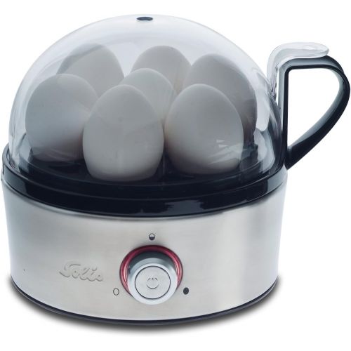  Solis 977.87Egg Boiler 7Eggs with Hardness Adjustment, Cook and Steaming Insert Eggs 2Qt, Stainless Steel