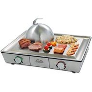 Solis Tischgrill, Edelstahl-Grillplatte, Teppanyaki-Glocke, Zwei Heizzonen, Grillen und Duensten, Teppanyaki at Home Grill