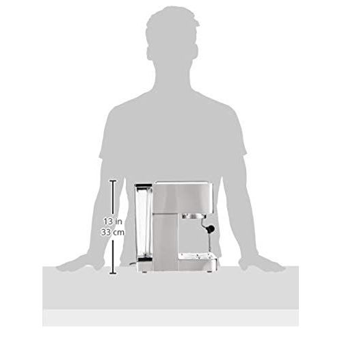  Solis Espressomaschine, Programmierbare Tassengroesse, Dampf- und Heisswasserfunktion, 58 mm Profi-Siebhalter, 15 bar, 1,7 l Wassertank, Edelstahl, Barista Gran Gusto (Typ 1014)
