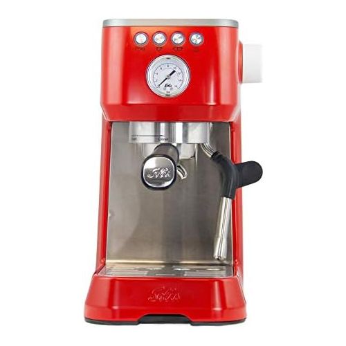  Solis Espressomaschine, Manometer, Dampf- und Heisswasserfunktion, PID-Temperaturregler, 54 mm Siebtrager mit Doppelauslauf, 15 bar, 1,7 l Wassertank, Edelstahl, Barista Perfetta Pl