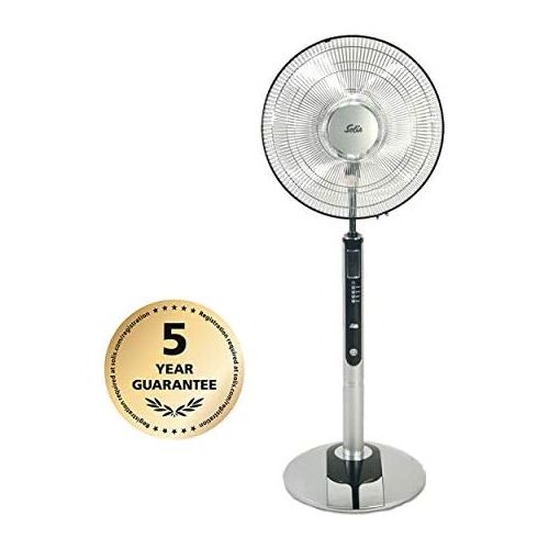  SOLIS Standventilator mit Komfort-Bedienung, Ionengenerator, Fernbedienung und LCD-Anzeige, 125 cm Hoehe, Fan-Tastic (Typ 750)