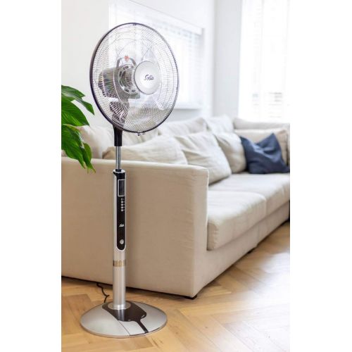  SOLIS Standventilator mit Komfort-Bedienung, Ionengenerator, Fernbedienung und LCD-Anzeige, 125 cm Hoehe, Fan-Tastic (Typ 750)