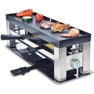 Solis Grill 4 in 1, Raclette/ Tischgrill/ Wok/ Crepes, 3 Personen, Edelstahl, Table Grill 4 in 1 (Typ 790)