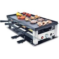 Solis Grill 5 in 1, Raclette/ Tischgrill/ Wok/ Crepes/Pizza, 8 Personen, Edelstahl, Table Grill 5 in 1 (Typ 790)