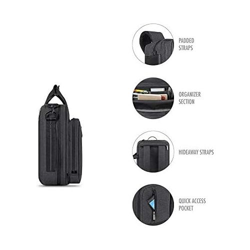  [아마존베스트]SOLO Solo Duane Convertible Briefcase. Fits up to a 15.6-Inch Laptop. Converts to Backpack, Briefcase or Messenger Bag. Laptop Bag for Men or Women - Grey