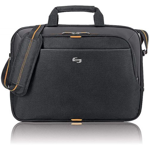  [아마존베스트]Solo New York Ace Slim Brief Laptop Briefcase, Black