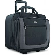 [아마존베스트]Solo New York Bryant Rolling Laptop Bag, Black/Grey, 14 x 16.8 x 5