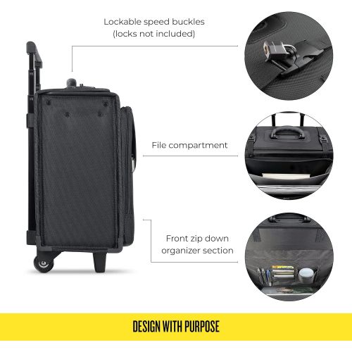  [아마존베스트]Solo New York Morgan Rolling Hard Side Catalog and Laptop Case, Black