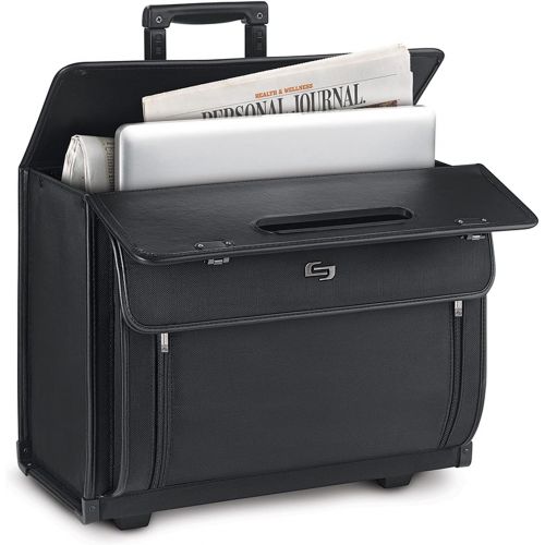  [아마존베스트]Solo Classic Collection 16 Inch Laptop Rolling Catalog Case, Black (PV78-4)