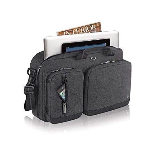  [아마존베스트]Solo New York Duane Hybrid Convertible Laptop Briefcase, Gray