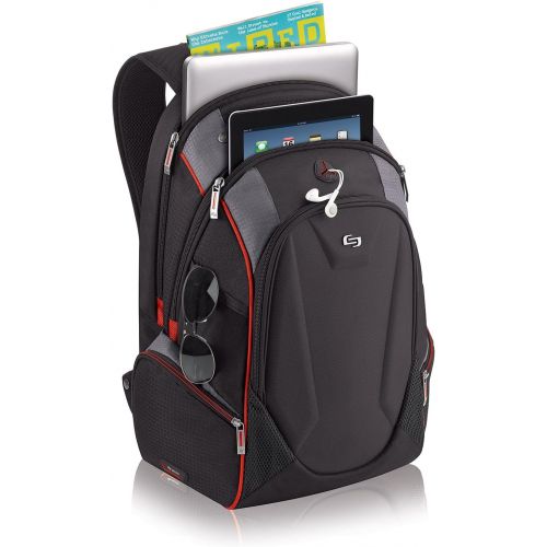  SOLO Solo Launch 17.3 Inch Laptop Backpack with Hardshell Front Pocket, Black