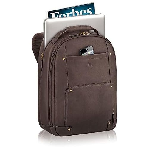  SOLO Solo Reade 15.6 Inch Vintage Columbian Leather Backpack, Espresso