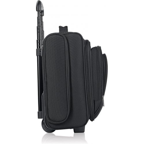  SOLO Solo Columbus 15.6 Inch Rolling Laptop Overnighter Case with Removable Sleeve, Black