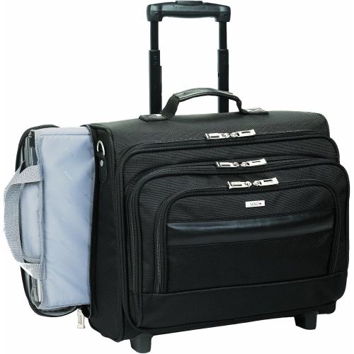  SOLO Solo Columbus 15.6 Inch Rolling Laptop Overnighter Case with Removable Sleeve, Black