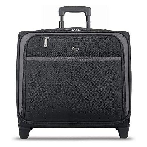  SOLO Solo Dakota 16 Inch Rolling Laptop Case with Overnighter Section, Black