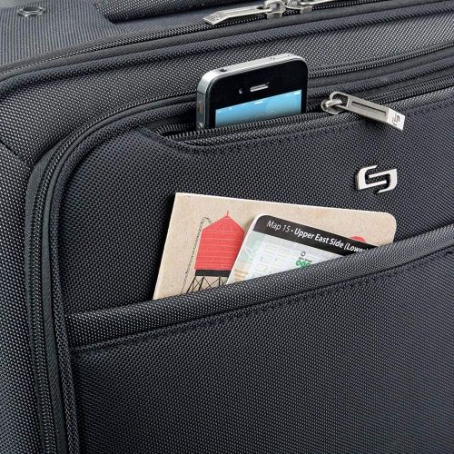  SOLO Solo Dakota 16 Inch Rolling Laptop Case with Overnighter Section, Black