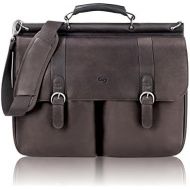 SOLO Solo Warren 16 Inch Leather Laptop Briefcase, Espresso