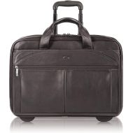 SOLO Solo Walker 15.6 Inch Premium Leather Rolling Laptop Case, Espresso