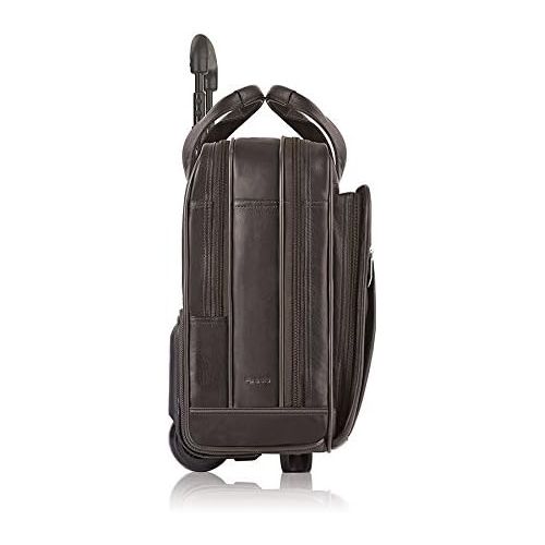  SOLO Solo Walker 15.6 Inch Premium Leather Rolling Laptop Case, Espresso