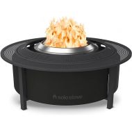 Solo Stove Fire Pit Surround Tabletop, Large | Elevation for Yukon Wood Burning Fire Pit, Powder-Coated Steel/UV-Resistant Outdoor Fabric, Dimensions (HxDia): 20.5 x 52.6 in, Black