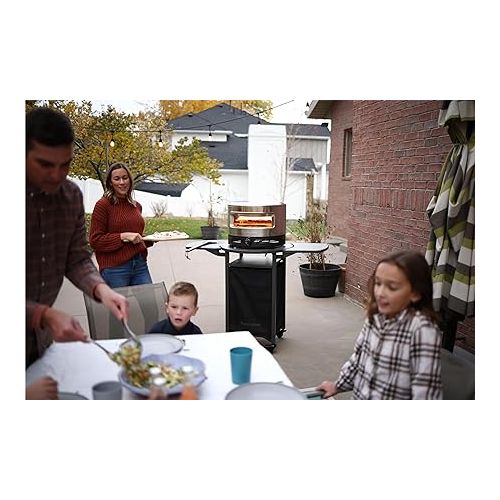  Solo Stove Pizza Oven Cart for Outdoor Pi Pizza Ovens | Portable Pizza Oven Table, Compatible with the entire Pi family, Locking Wheels, Foldable Shelves, Steel, Height: 35.75 in, Weight: 43 lbs