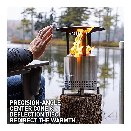  Solo Stove Mesa XL Heat Deflector, with 3 Detachable Legs, Accessory for Mesa XL Fire Pit, Captures and redirects Warmth, 304 Stainless Steel, (HxDia) 6 x 10.5 in, 1.4 lbs