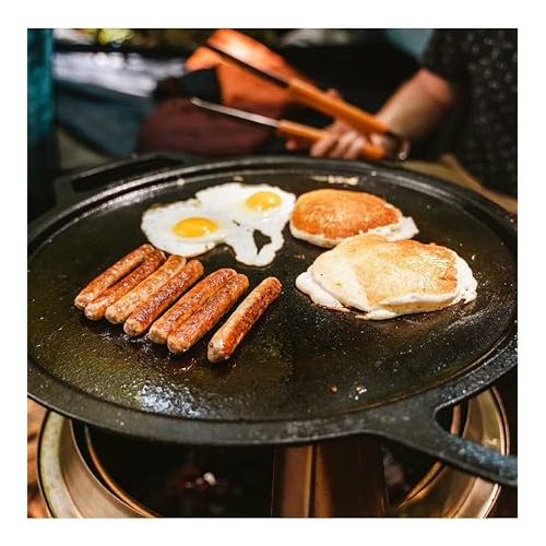  Solo Stove Large Cast Iron Griddle Top, Cookware for Bonfire and Yukon fire Pit, Fireplace Accessory, Cooking Surface: 17.75