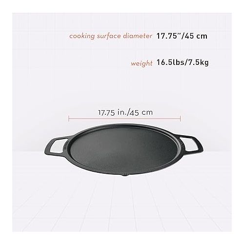  Solo Stove Large Cast Iron Griddle Top, Cookware for Bonfire and Yukon fire Pit, Fireplace Accessory, Cooking Surface: 17.75