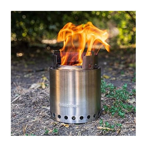  Solo Stove Campfire Camping Stove Portable Stove for Backpacking Outdoor Cooking Great Stainless Steel Camping Backpacking Stove Compact Wood Stove Design-No Batteries or Liquid Fuel Canisters Needed