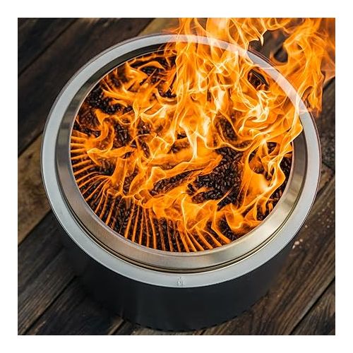  Solo Stove Bonfire Pellet Adapter | Accessory for Outdoor Fire Pit Bonfire, Extension for Burning Pellets, Safe Burning, Stainless Steel, Diameter: 17.3 in