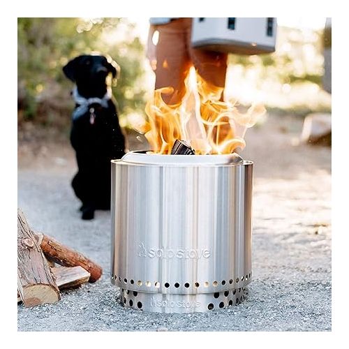  Solo Stove Ranger with Stand Portable Outdoor Fire Pit Stainless Steel Firepot for Wood Burning and Low Smoke Great Fire Pits for Outside | 15x12.5 Inch Outside Fire Pit