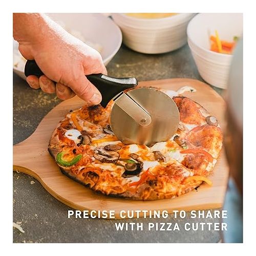  Solo Stove Pizza Cutter | Pizza Wheel, Material: 304 Stainless Steel/Powder- Coated Aluminum Handle, Dishwasher Safe, Pi Collection, 2 lbs