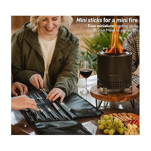  Solo Stove Mesa Accessory Pack | Incl. 4 Stainless Steel Mini Sticks + Stick Rests, Pellet Scoop, Mesa Lid, Carry Case, Accessories for Outdoor Fire Pit, 8.8 x 16 in, 2.2 lbs