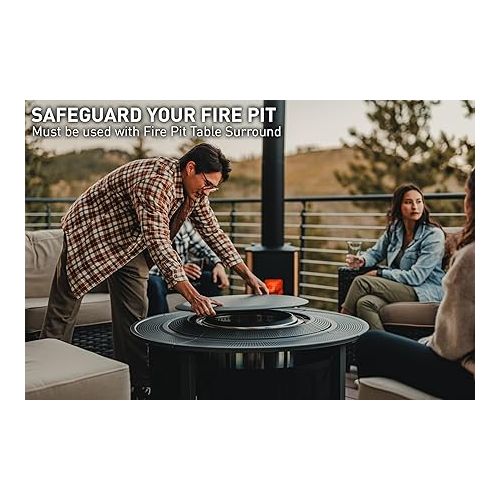  Solo Stove Surround Surface for Bonfire and Ranger | Durable Lid for Fire Pit Cover, Cold-Rolled Steel, Diameter: 23.75 in, Weight: 7.05 lbs