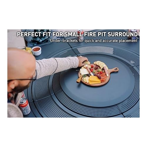  Solo Stove Surround Surface for Bonfire and Ranger | Durable Lid for Fire Pit Cover, Cold-Rolled Steel, Diameter: 23.75 in, Weight: 7.05 lbs