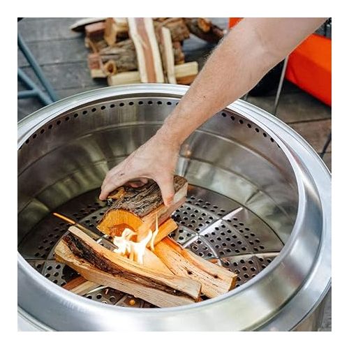  Solo Stove Yukon Portable Fire Pit for Wood Burning and Low Smoke Great Camping Stove for S'Mores and Hot Dogs | 27x17 Inches Outdoor Fire Pits