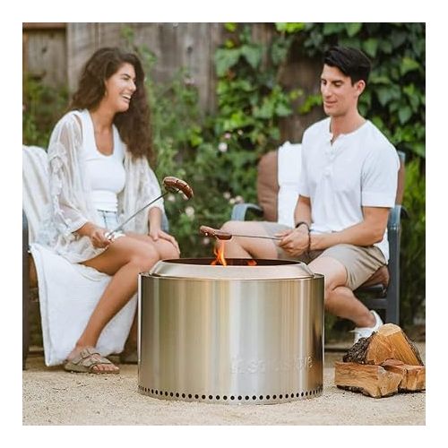  Solo Stove Yukon Portable Fire Pit for Wood Burning and Low Smoke Great Camping Stove for S'Mores and Hot Dogs | 27x17 Inches Outdoor Fire Pits