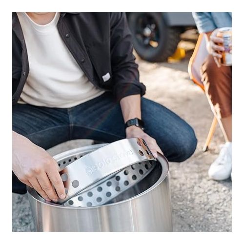  Solo Stove Ranger Big Yard Bundle Portable Outdoor Fire Pit Stainless Steel Firepot for Wood Burning and Low Smoke Great Fire Pits for Outside | 15x12.5 Inch Firepot Accessories