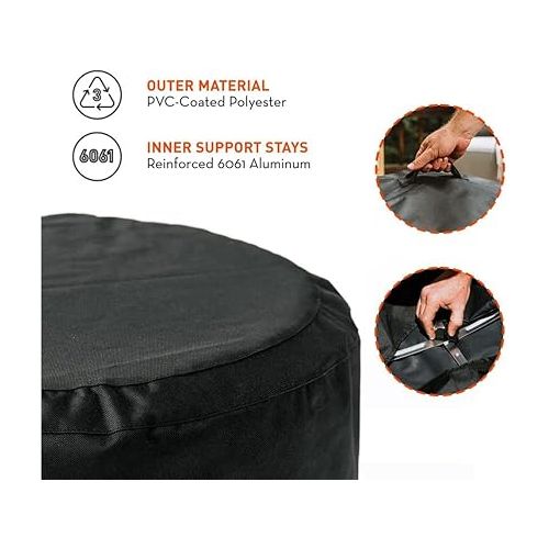  Solo Stove Yukon Shelter Protective Fire Pit Cover for Round Fire Pits Waterproof Cover Great Fire Pit Accessories for Camping and Outdoors, Black