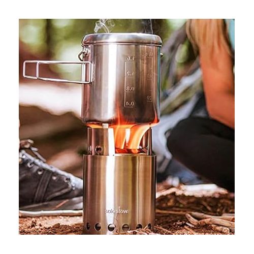  Solo Stove Fire Striker Stainless Steel Ferrocerium Rod Waterproof Fire Starter for Camping Survival Kits and Hiking Easy Grip Handle with up to15,000 Strikes