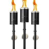 Solo Stove Mesa Torch, 3 Pack | Backyard Torches for Outside, 5 hr Burn Time, Cold-Rolled Steel, Incl. 3 Torches, 3 Ground Stakes, 3 Fuel Funnels, 9 Wicks, Adjustable Height: 37.75-52.5 in